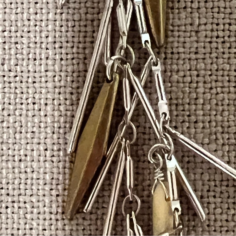 Stella & Dot Freya Fringe necklace  multi strand Mixed Metals - Picture 8 of 10